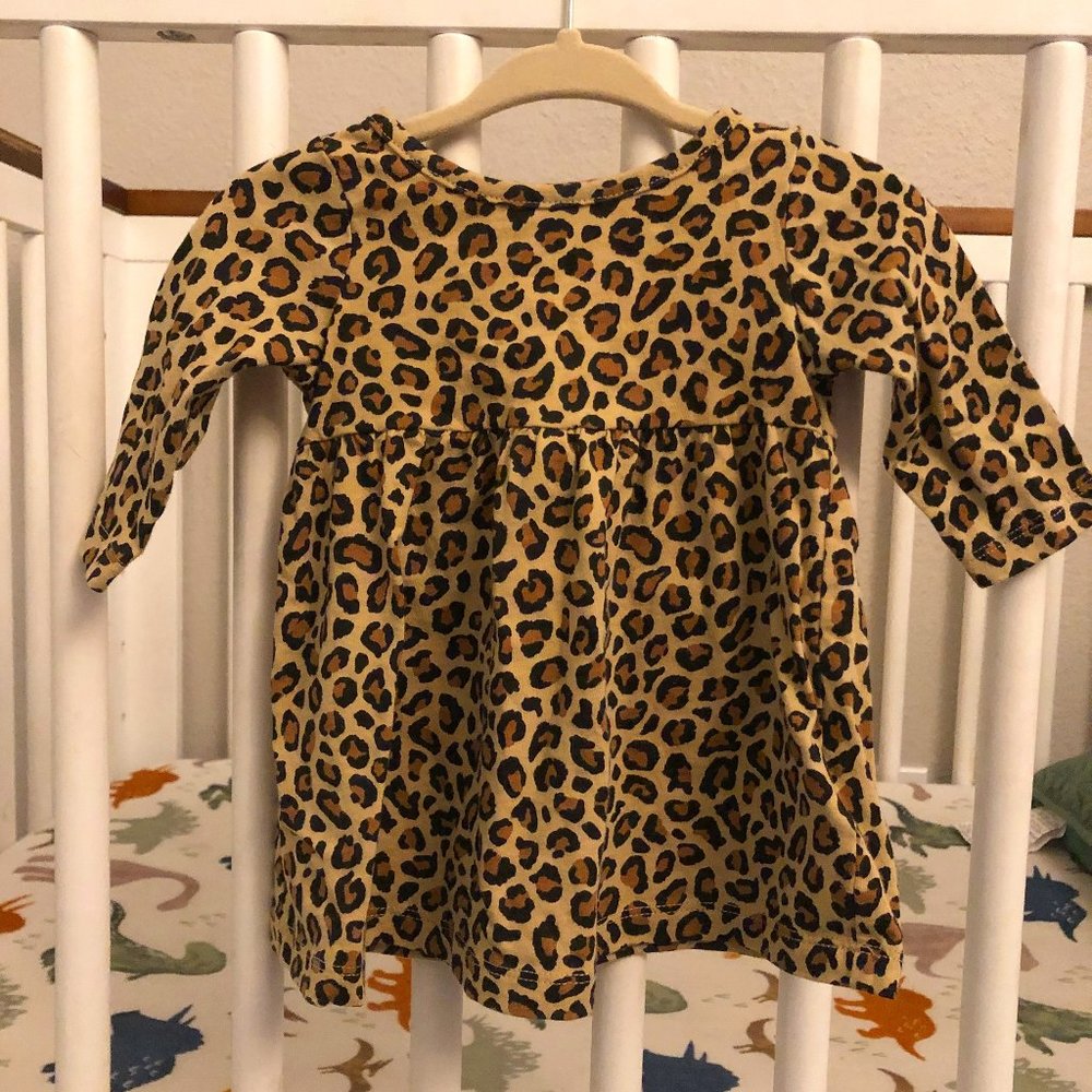 Baby Girl Leopard Print Dress, EUC